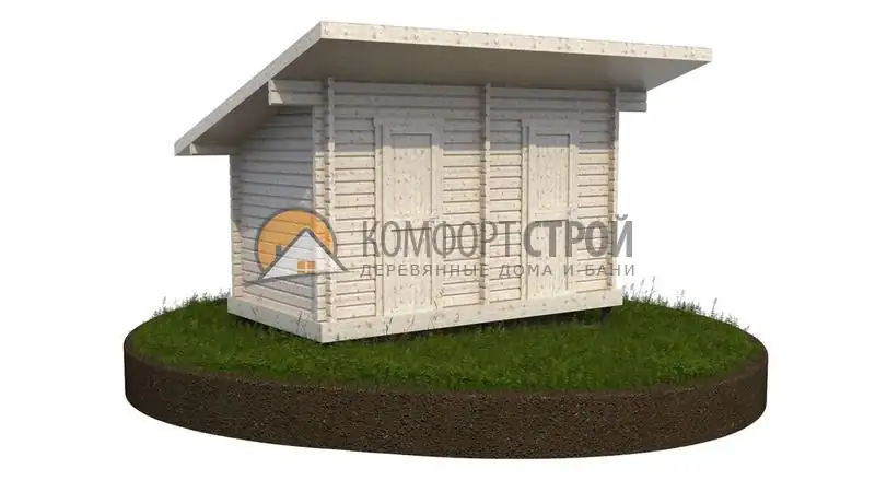 Хозблок Био 06 4.4х2.4 из сухого минибруса