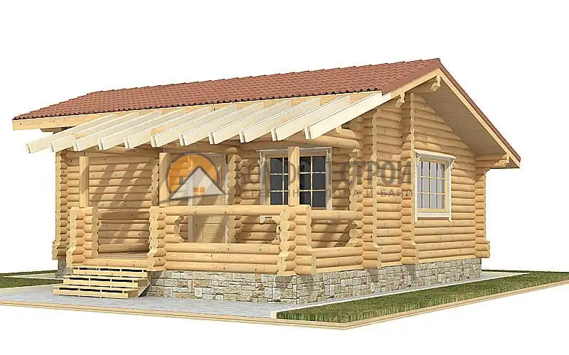 Проект бани 53 кв.м 8х8.5 из клееного бруса