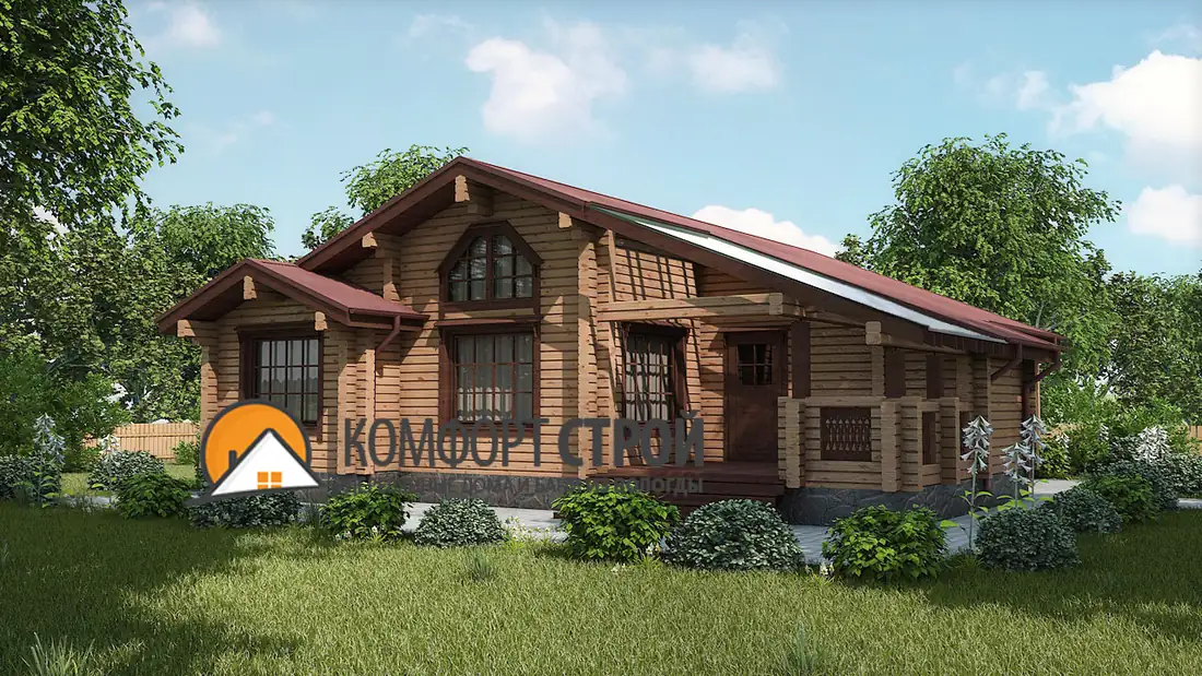 Проект дома «Электрогорск» из профилированного бруса