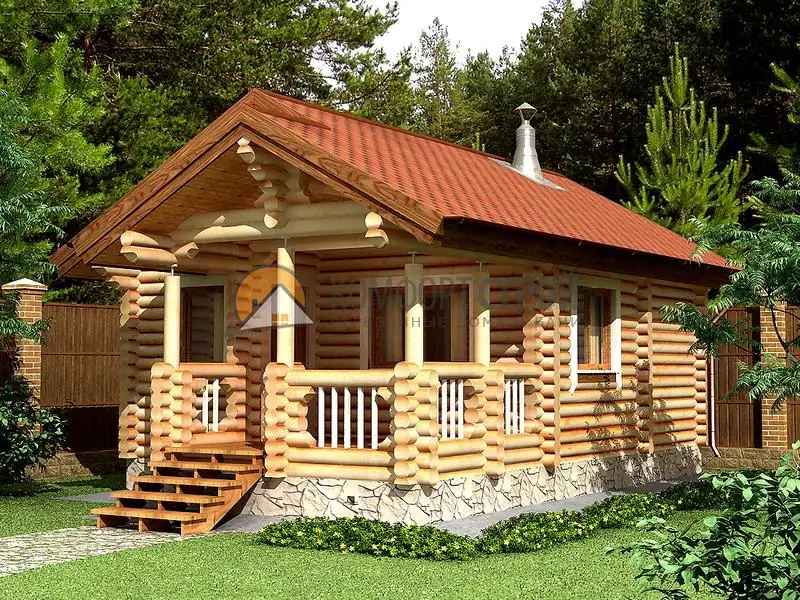 Проект бани 35.6 кв.м 5.5х8.5 из клееного бруса