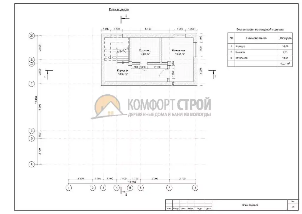 Проект дома «Кудрино» из оцилиндрованного бревна —
