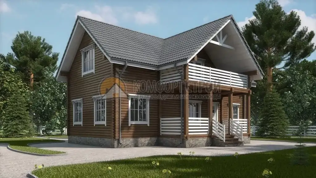 Проект дома «Кашира» из профилированного бруса