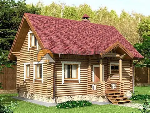 Проект дом-баня 67 кв.м 6.9х8