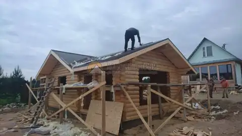 Баня 6х8 48 кв.м. д 220 мм г. Кириллов Вологодская обл — фото 4