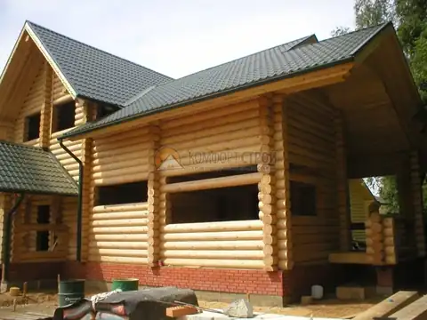 Дом-баня 8х14 200 кв.м. д. 260 мм п. Комунарка Московская обл — фото 9