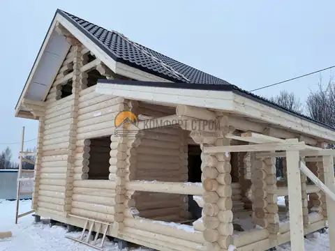 Сборка дома-бани «Старая Клязьма» под Череповцом — фото 2