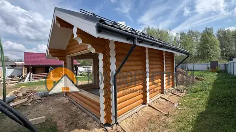 Беседка 4×6 м из оцилиндрованного бревна 240 мм — фото 4