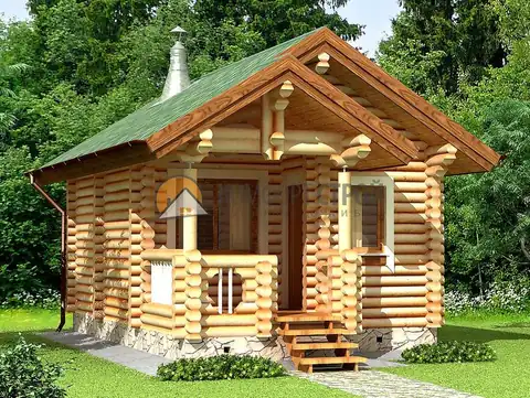 Проект бани 24.9 кв.м 4.5х7.5