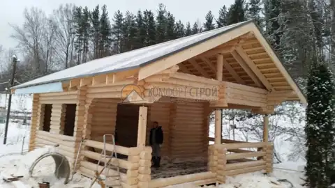 Баня 6.2х8 44.6 кв.м. д. 200 мм Ленинградская обл — фото 3