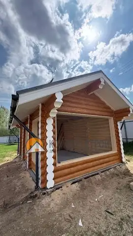 Беседка 4×6 м из оцилиндрованного бревна 240 мм — фото 5