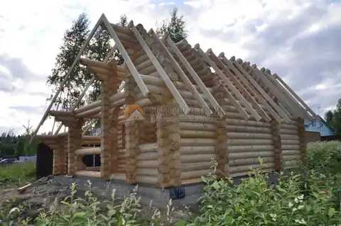 Баня 8х8.2 42 кв.м. д. 260 мм Пятницкое ш. д. Марьино Московская обл — фото 5