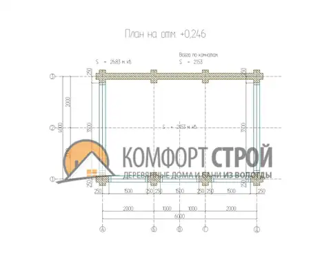 Беседка 4×6 м из оцилиндрованного бревна 240 мм — фото 8