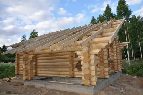 Баня 8х8.2 42 кв.м. д. 260 мм Пятницкое ш. д. Марьино Московская обл — фото 8