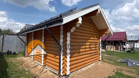 Беседка 4×6 м из оцилиндрованного бревна 240 мм — фото 3