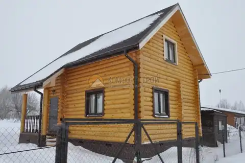 Дом баня 6х8 75 кв.м. д. 240 мм Московская обл д. Рогачево