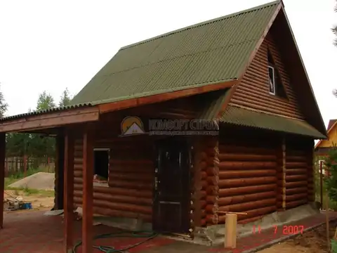 Дом-баня 6х6 55 кв.м. д. 220 мм Городище Череповецкий р-он — фото 8