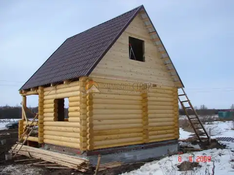 Баня 6х6 33 кв.м. д. 220 мм г. Дмитров Московская обл — фото 9